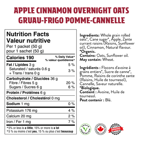 Yumi Apple Cinnamon Overnight Oats