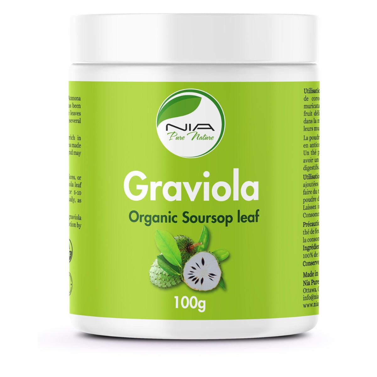 Nia Pure Nature Organic Graviola - Soursop Leaf Powder