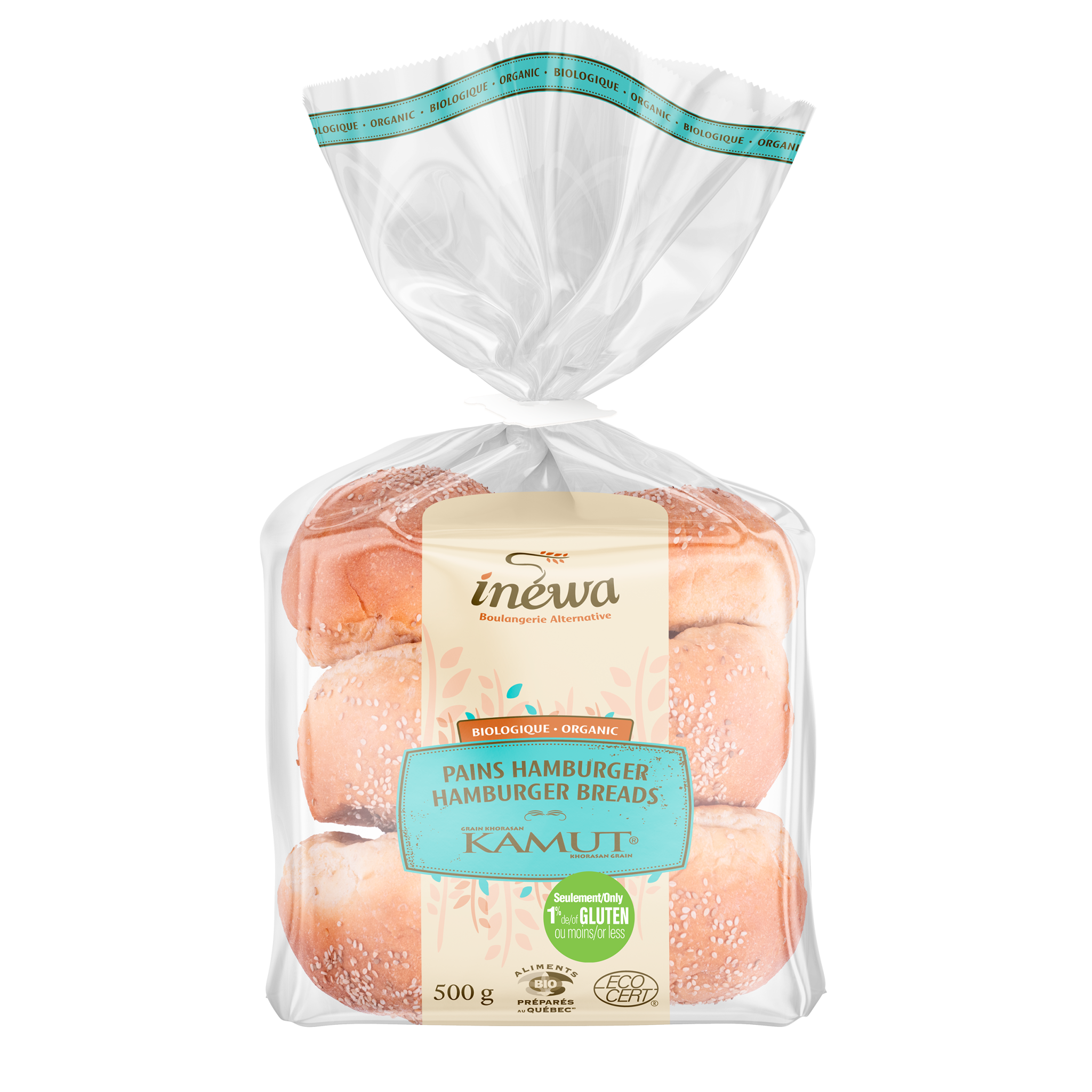 Inewa Organic Kamut Hamburger Buns