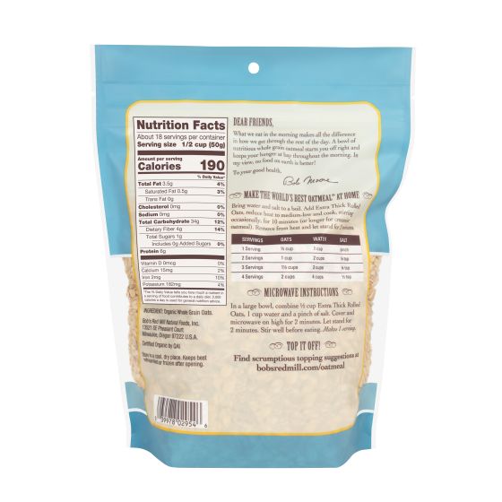 Organic Thick Rolled Oats