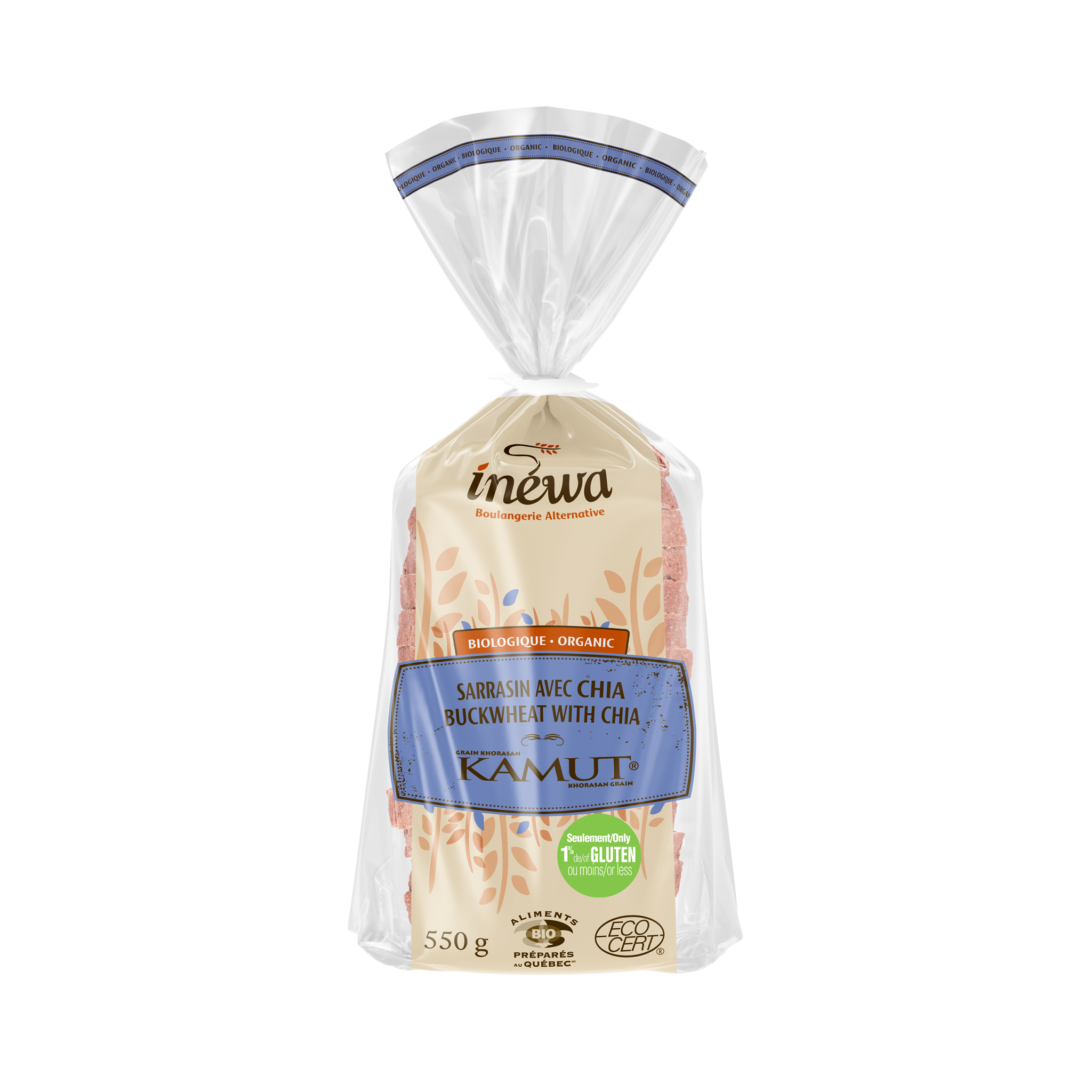 Inewa Organic Buckwheat With Chia Bread