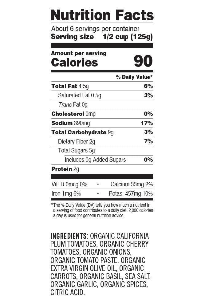 Sonoma Gourmet Cherry Tomato With Basil Sauce