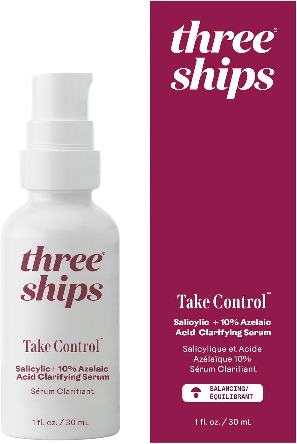 Three Ships Take Control Salicylic + Azelaic Acid Clarifying Serum