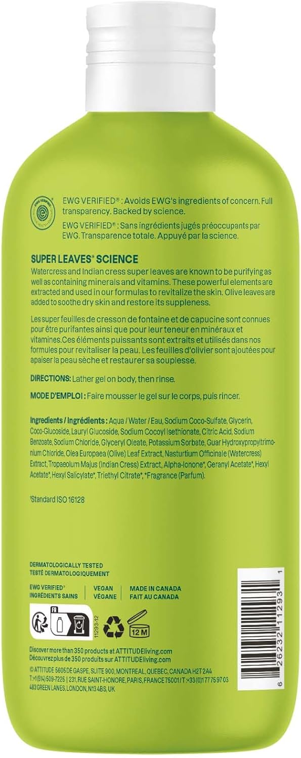 Attitude Pear & Amber Shower Gel