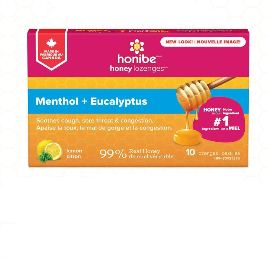 Honibe Menthol + Eucalyptus Honey Lozenges