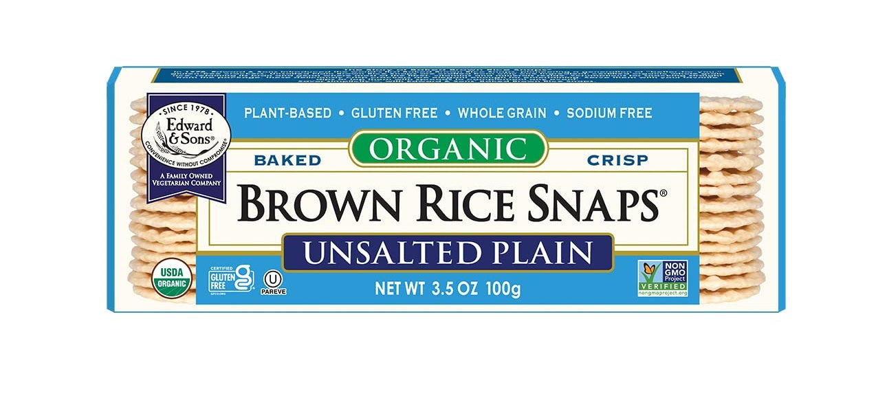 Edward & Sons Organic Unsalted Plain Rice Snaps