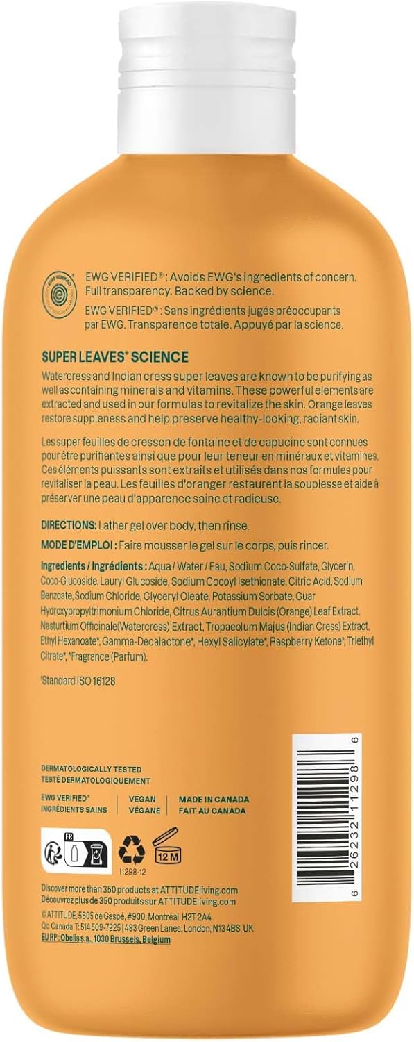 Attitude Orange Leaves Shower Gel