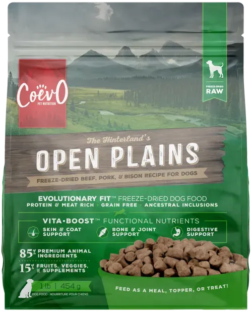 Coevo Pet Nutrition Freeze-Dried Raw Open Plains Recipe for Dogs