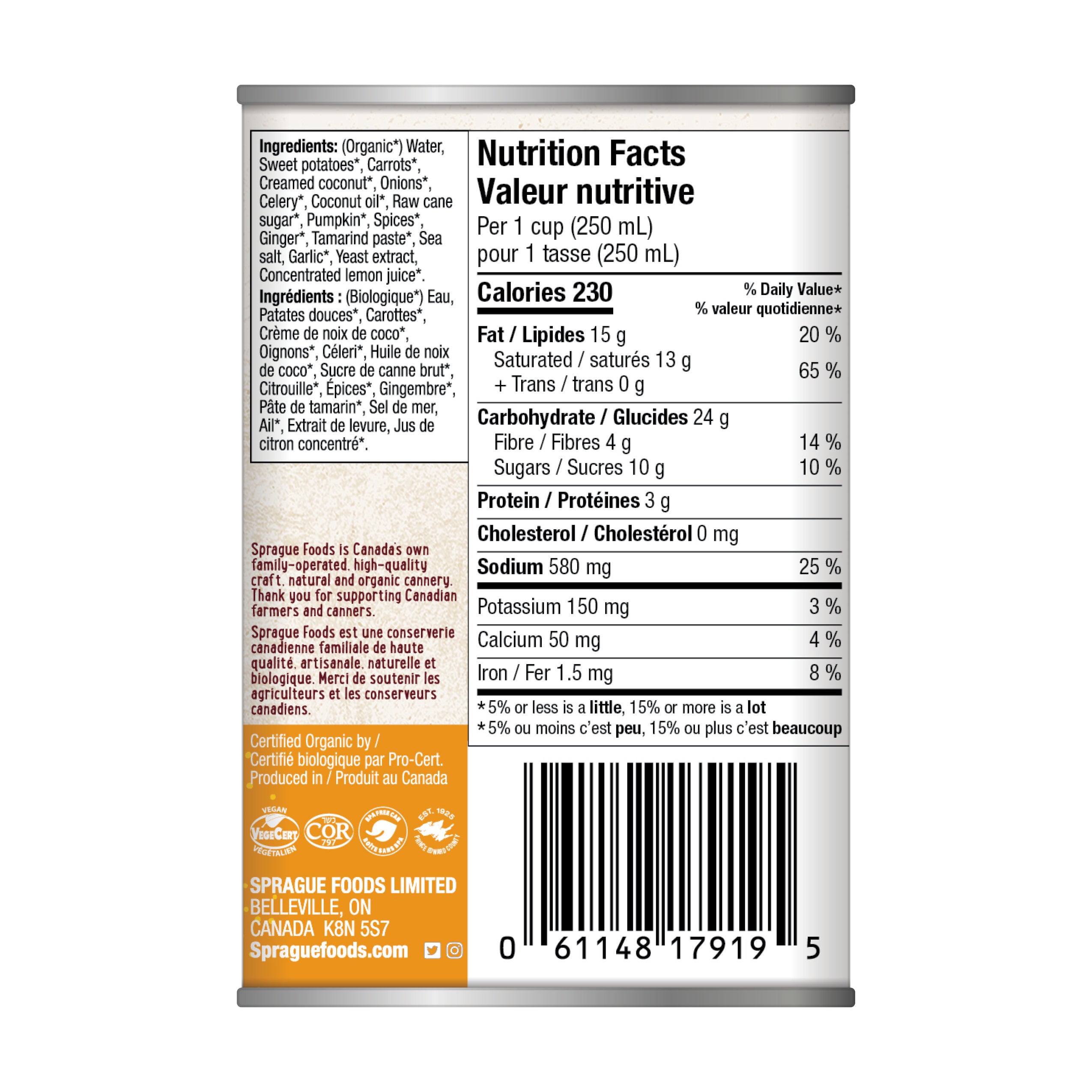 Sprague Organic Coconut Curry Soup