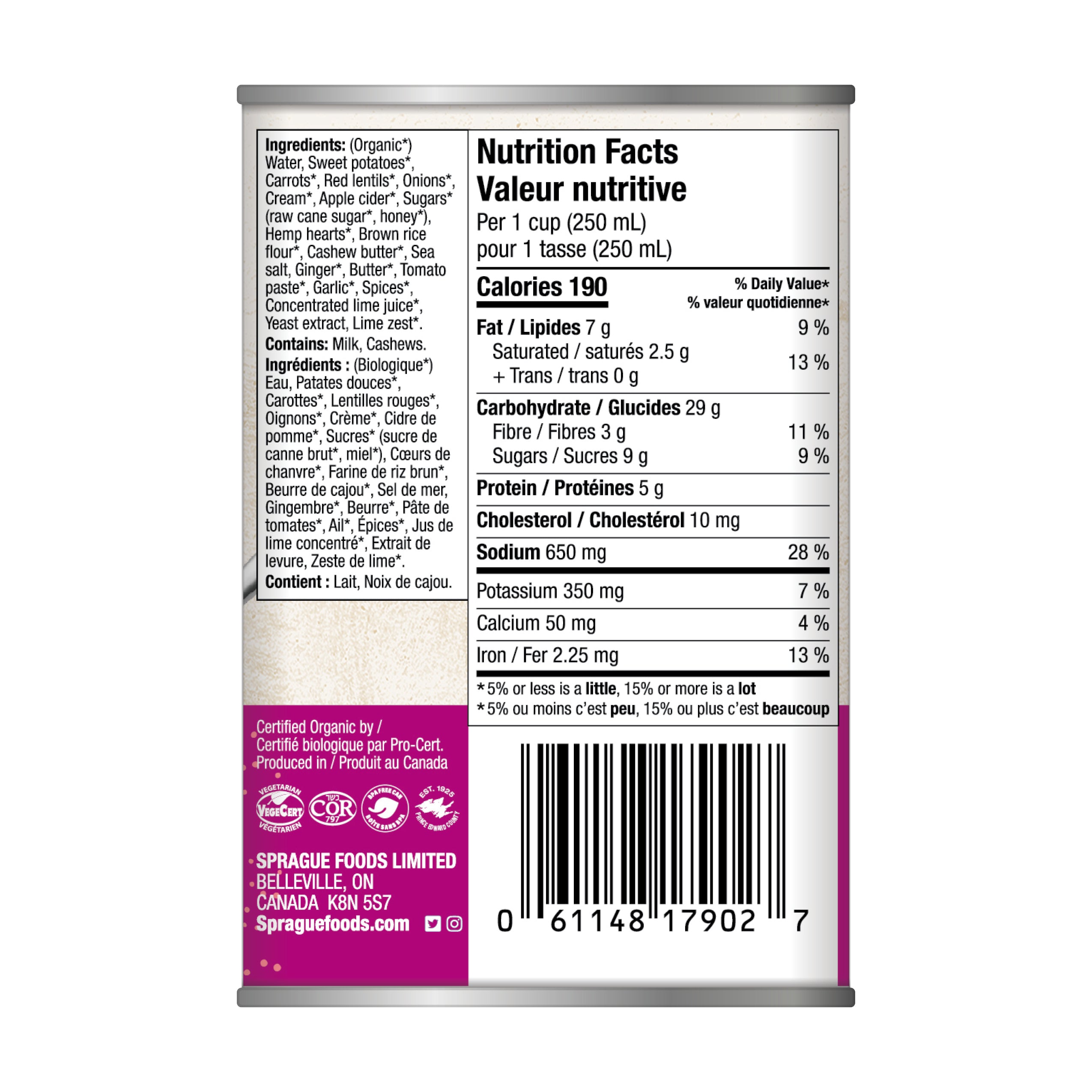 Sprague Organic Sweet Potato Soup