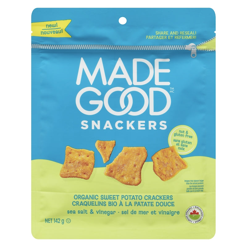Made Good Snackers Organic Sweet Potato Crackers Sea Salt & Vinegar