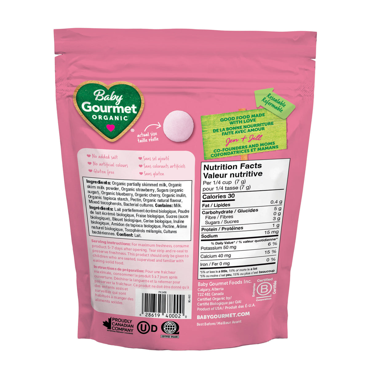 Baby Gourmet Organic Mixed Berry and Yogurt Melties