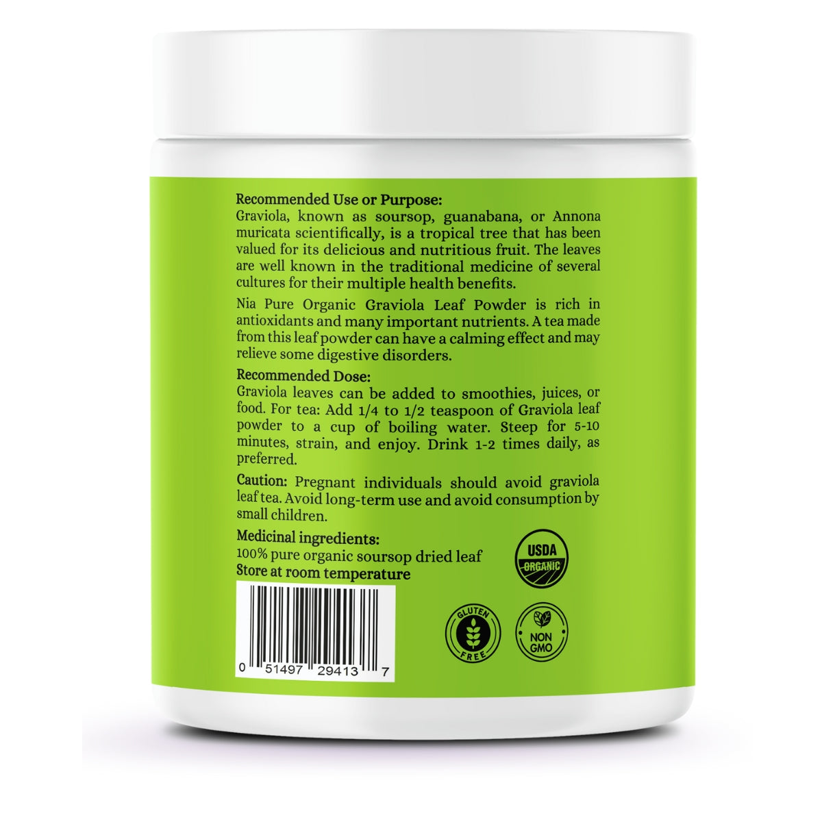 Nia Pure Nature Organic Graviola - Soursop Leaf Powder