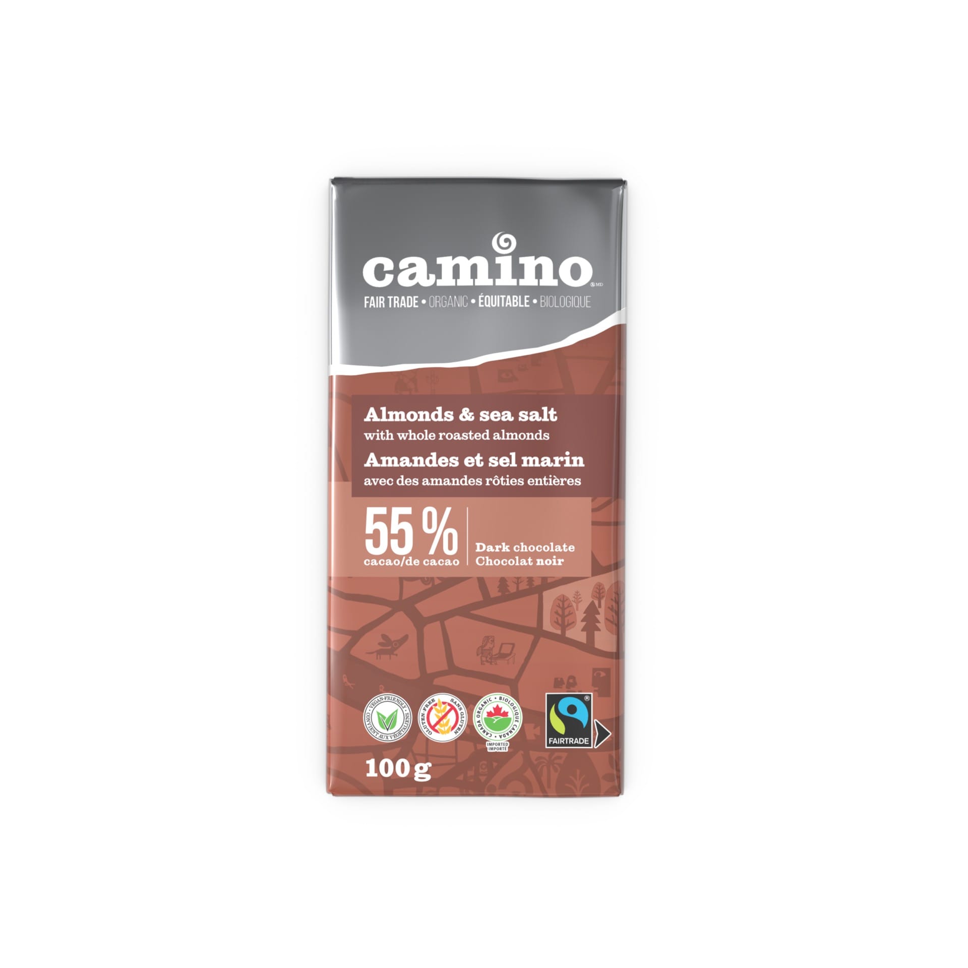 Organic 55% with Almonds & Sea Salt