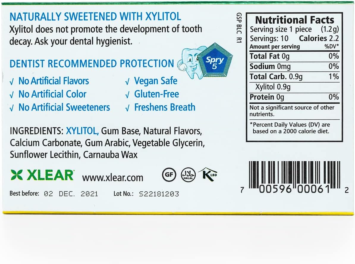 Spry Spearmint Chewing Gum