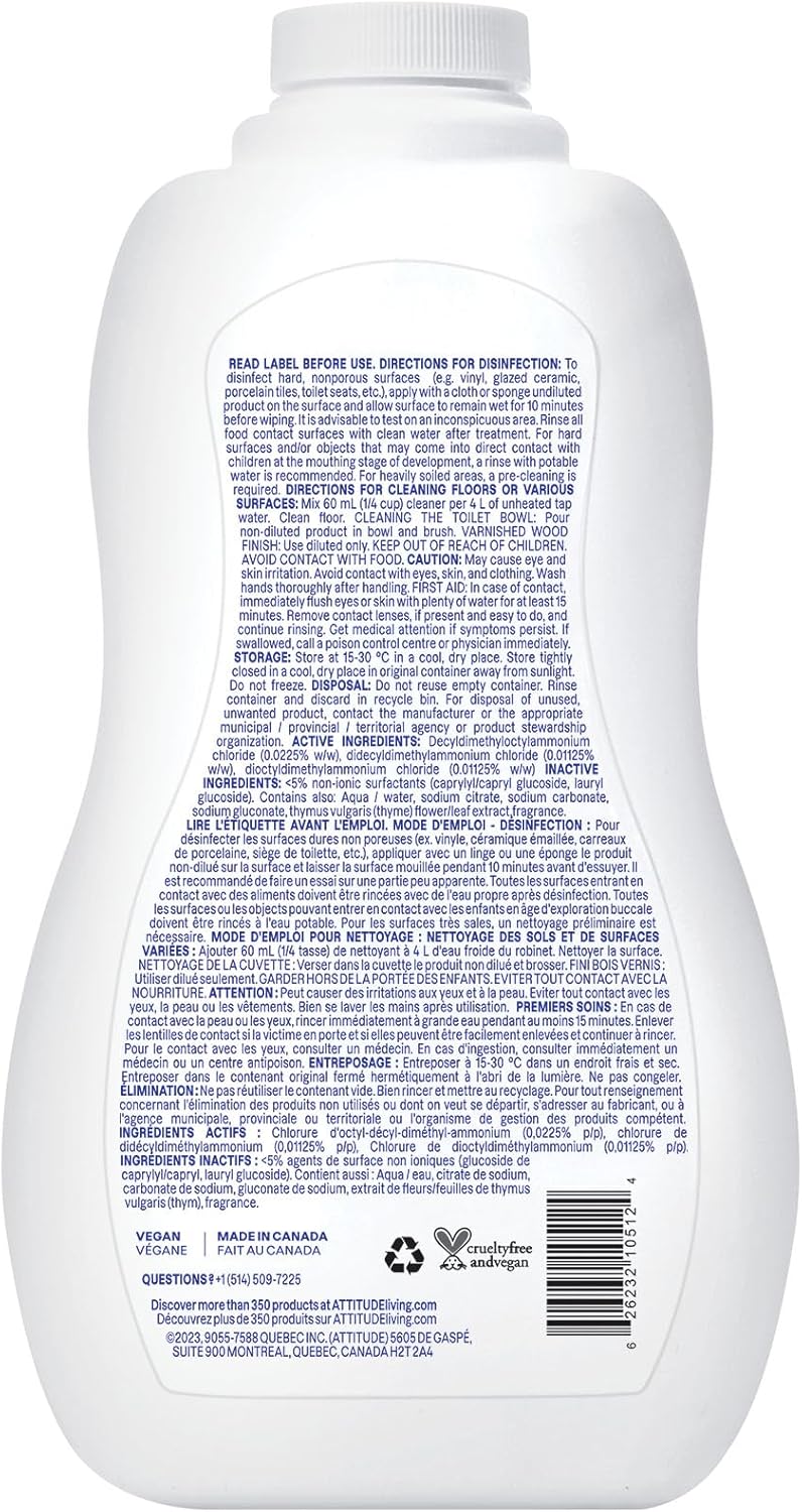 Attitude Lavender & Thyme Floor Cleaner