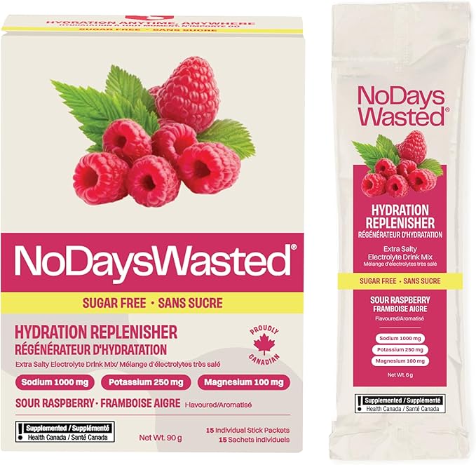 NoDaysWasted Sour Raspberry Hydration Replenisher Sachet