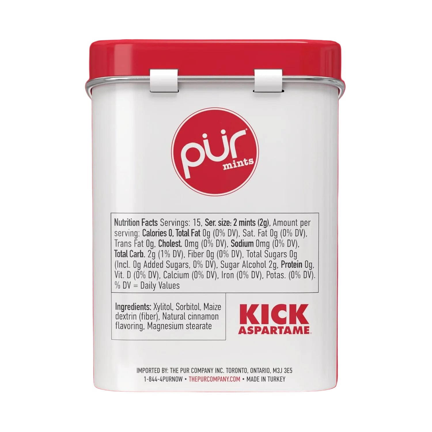 The Pur Company Inc. Cinnamon Aspartame-Free Mints