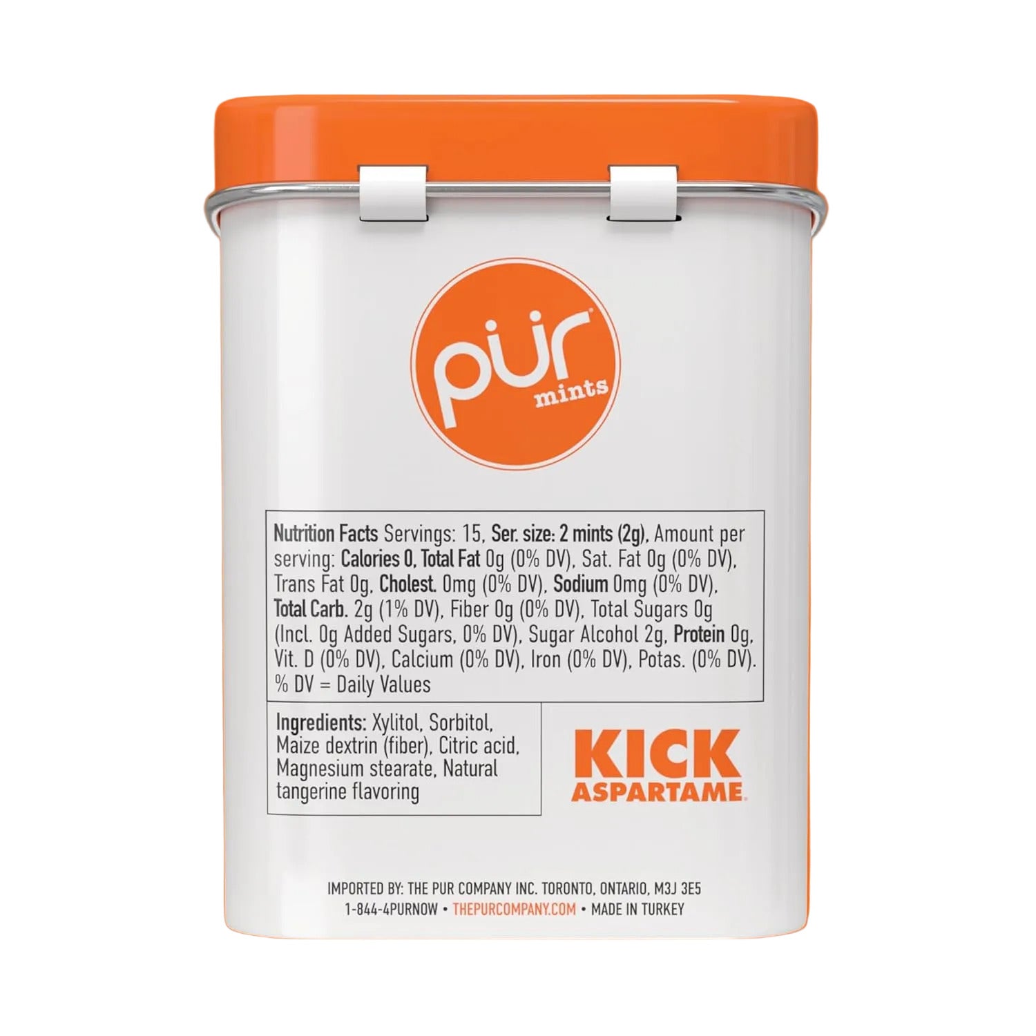 The Pur Company Inc. Tangerine Tango Aspartame-Free Mints