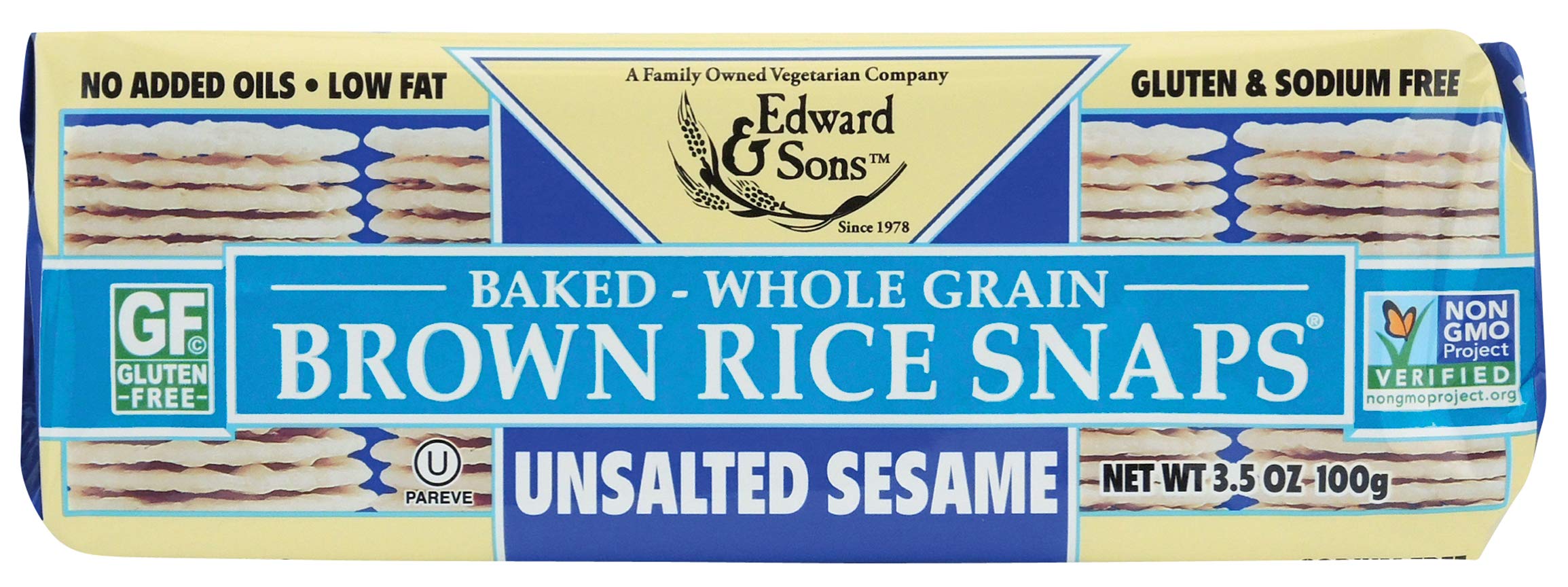 Edward & Sons Unsalted Sesame Snaps