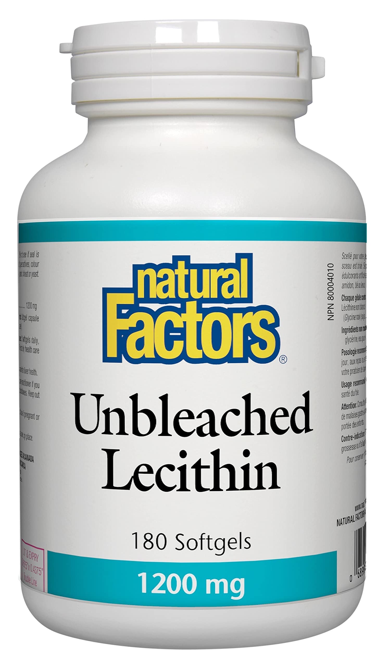 Natural Factors Unbleached Lecithin 1,200mg