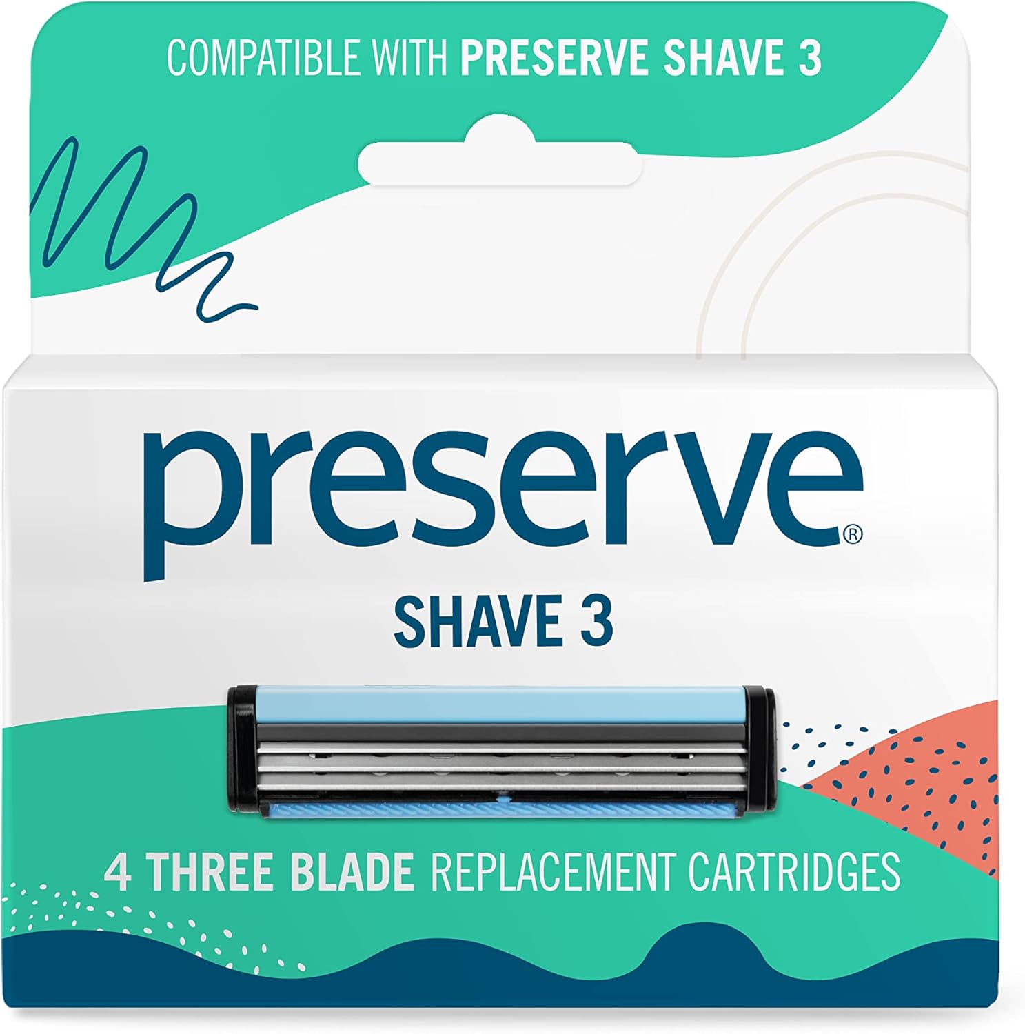 Preserve Shave 3 Razor Replacement Cartridges