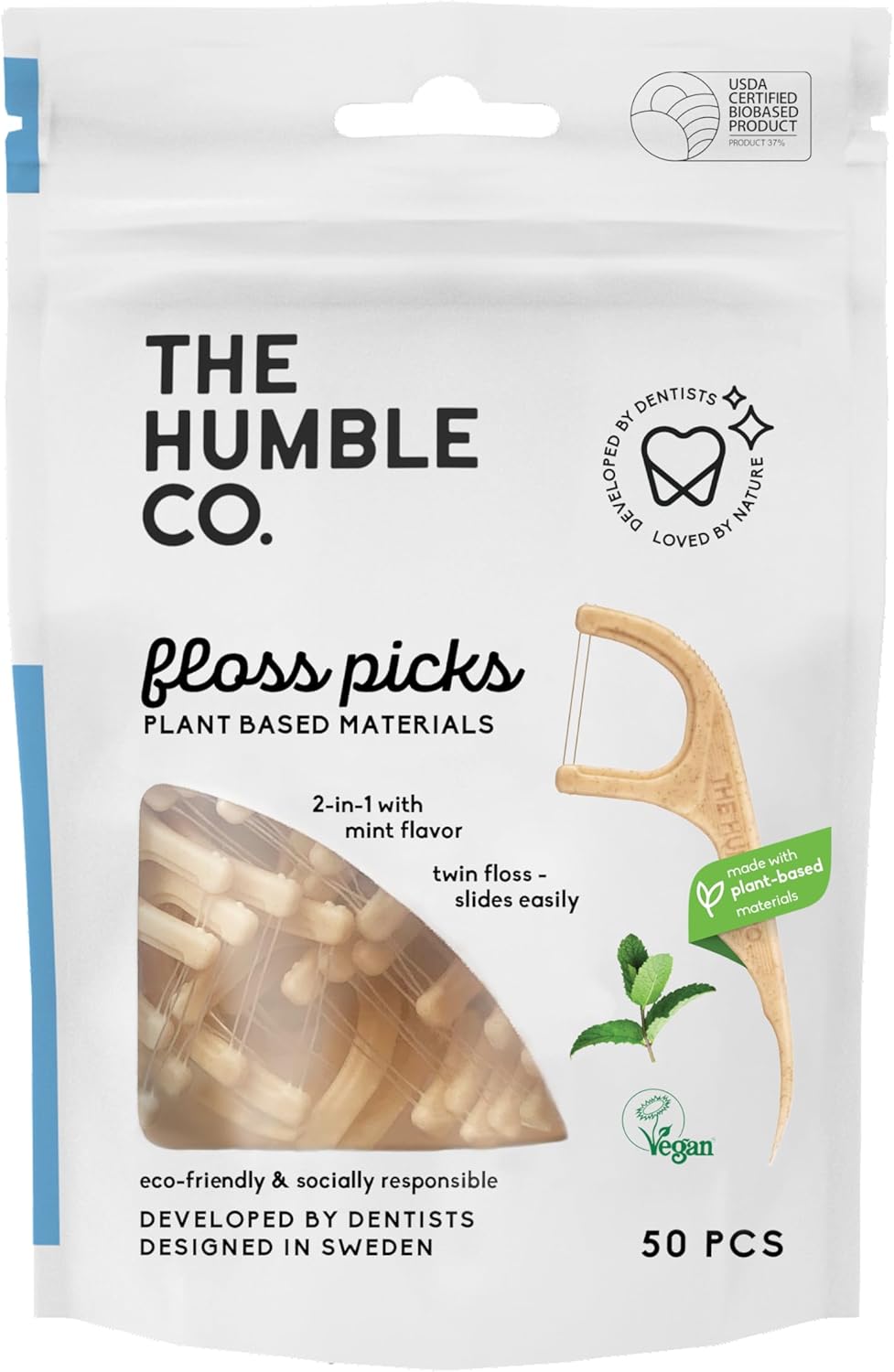 The Humble Co. Mint Dental Floss Picks