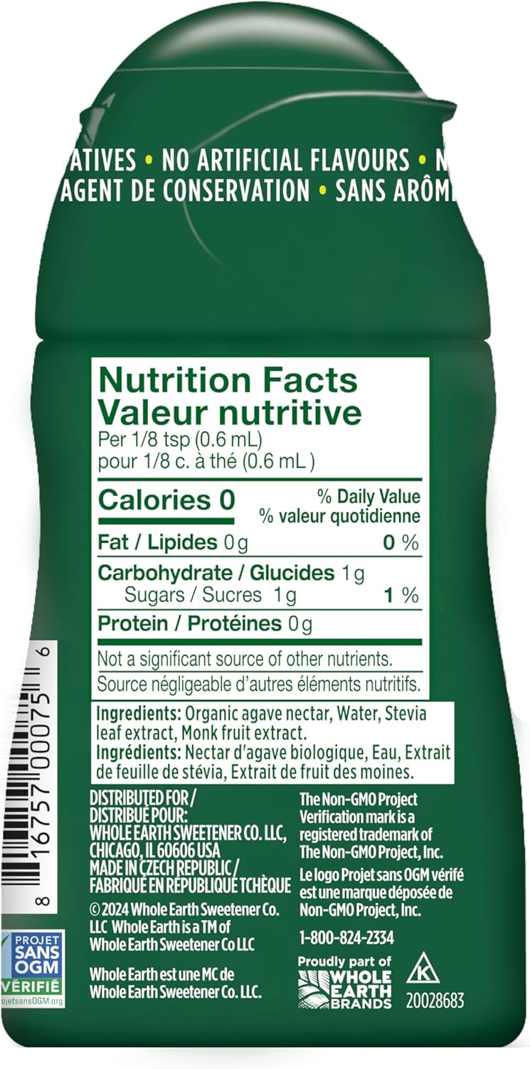 Stevia & Monkfruit with Agave Nectar Plant-Based Sweetener