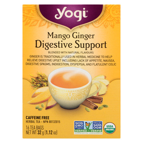 Yogi Tea Organic Mango Ginger Digestive Support Tea