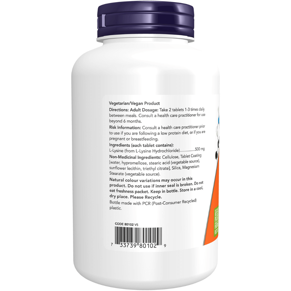 Now L-Lysine - 500Mg