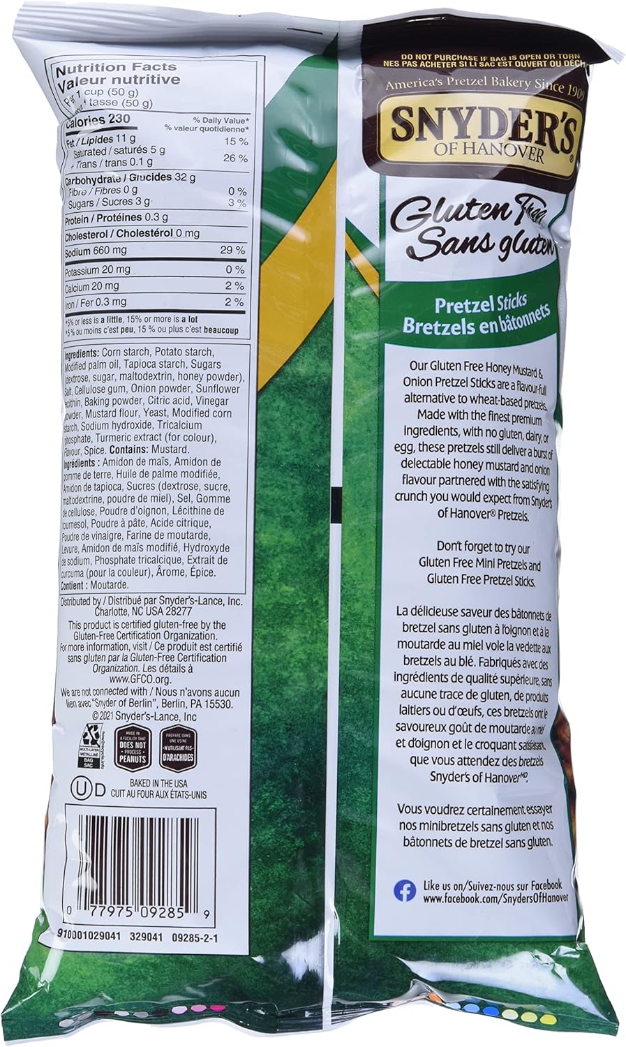 Snyder's Gluten Free Honey Mustard & Onion Pretzel Stick