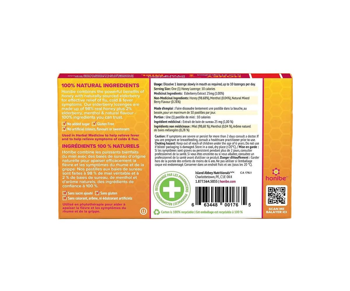 Honibe Honey Lozenges with Elderberry