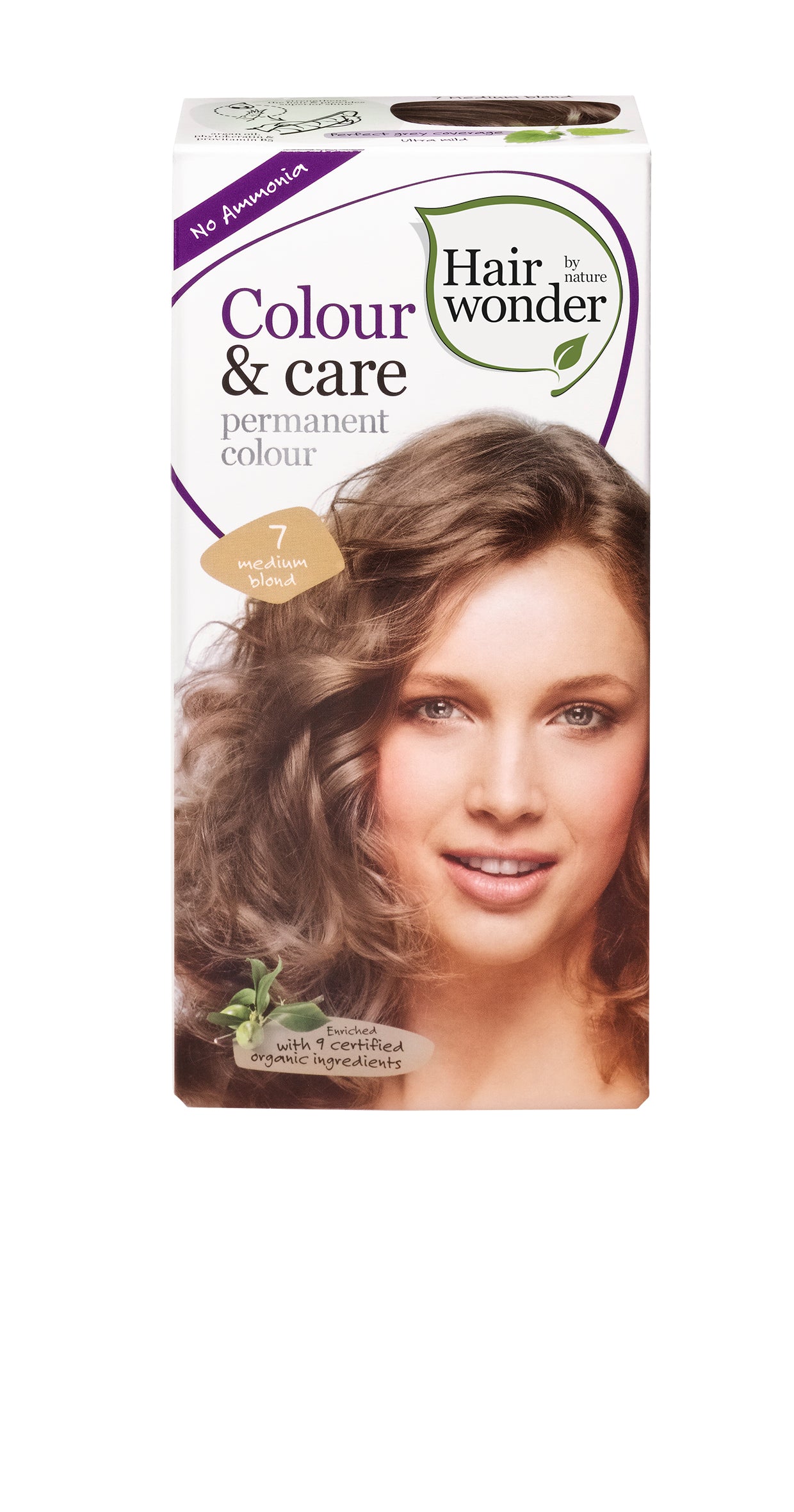 Hair Wonder 7 Medium Blond Colour & Care Permanent Colour