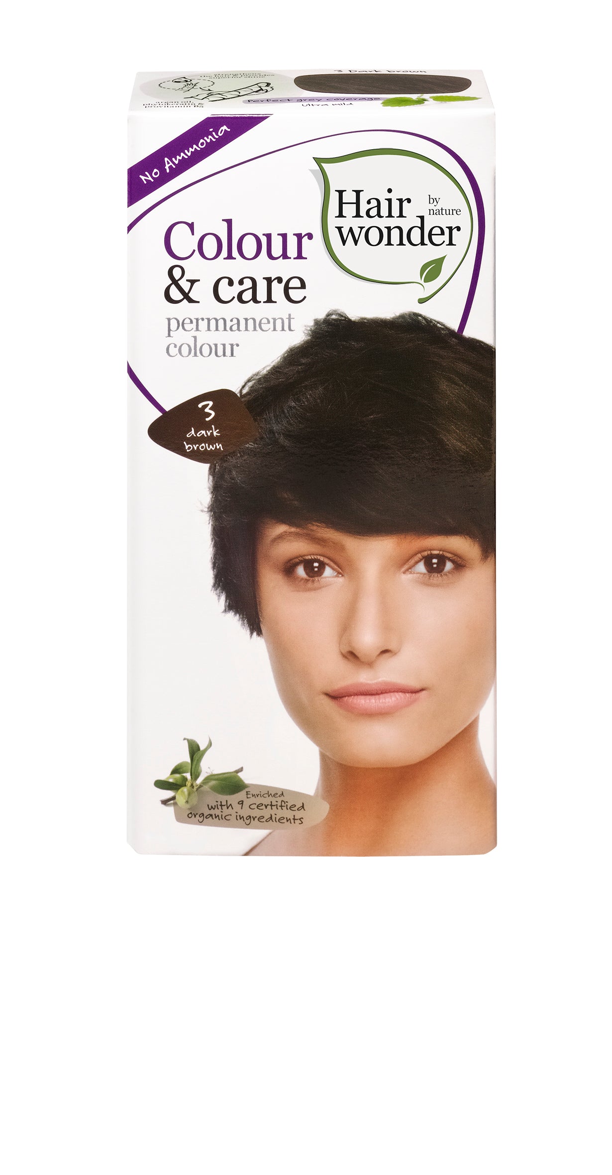 Hair Wonder 3 Dark Brown Colour & Care Permanent Colour