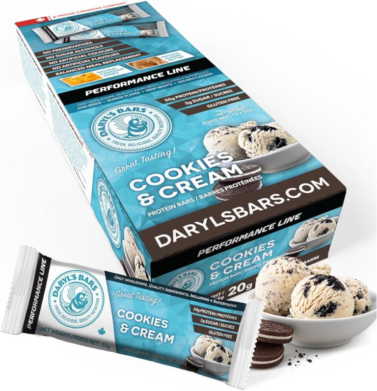 Daryl's Hi N-R-G Bars Cookies & Cream Protein Bar Case
