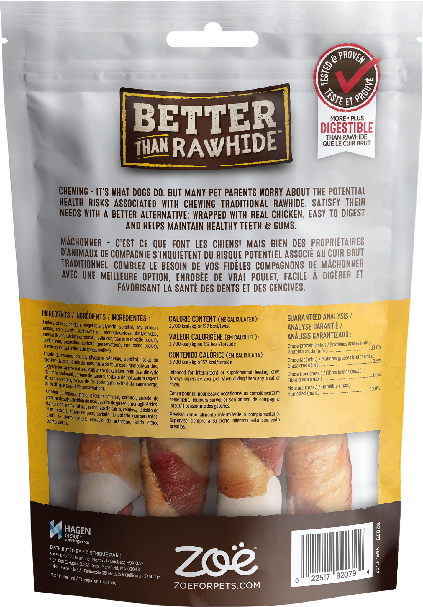 Zoe Rawhide-Free Duck & Cranberry Flavour Dog Treats