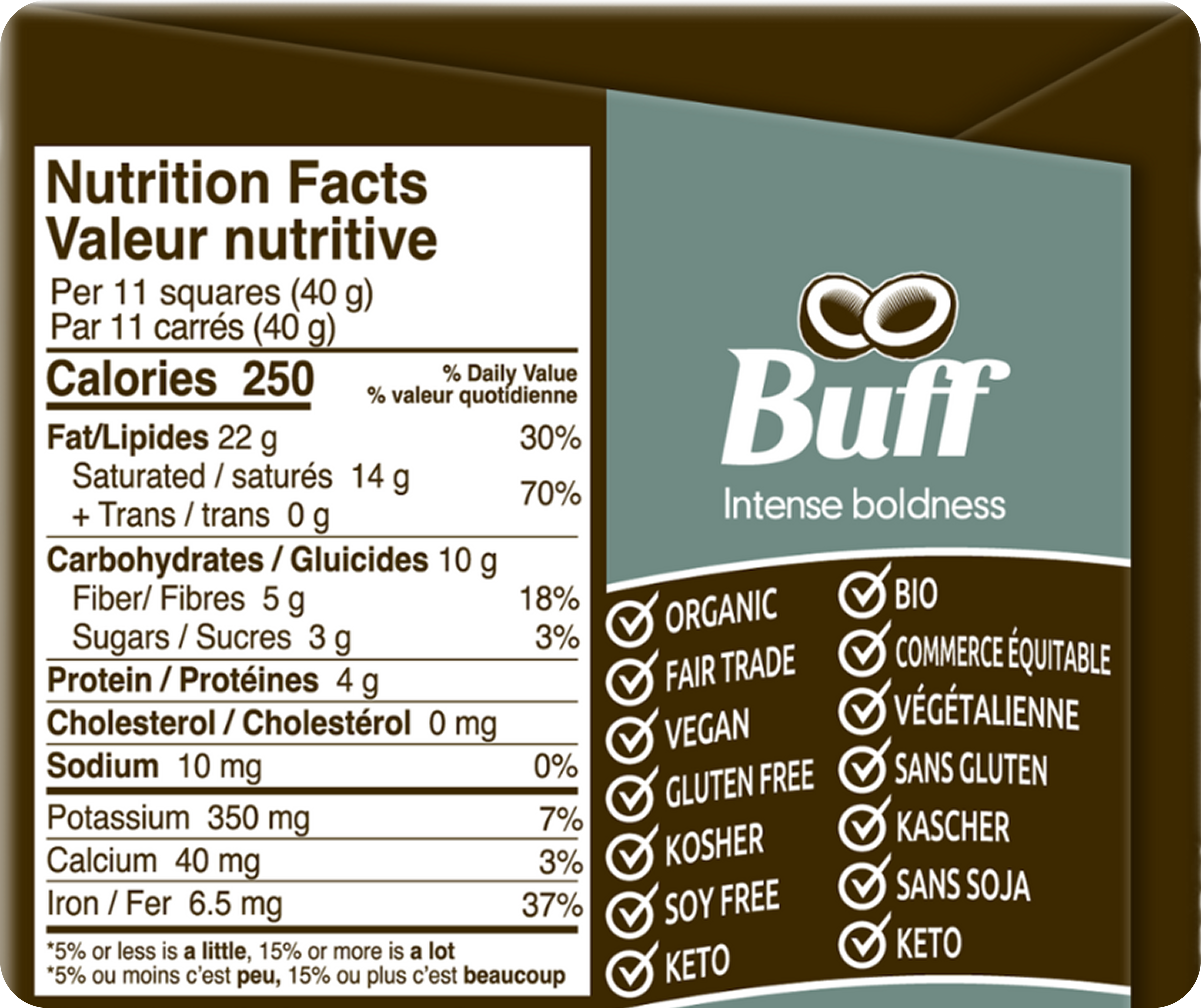 Zazubean Buff Chocolate Bar