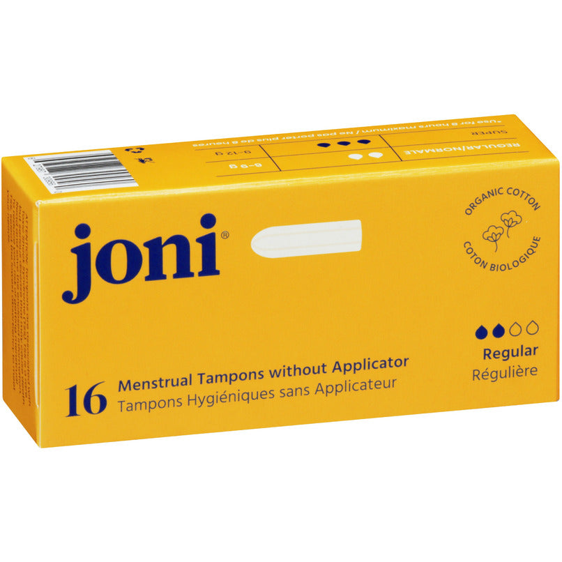 Joni Organic Cotton Regular Tampon Without Applicator