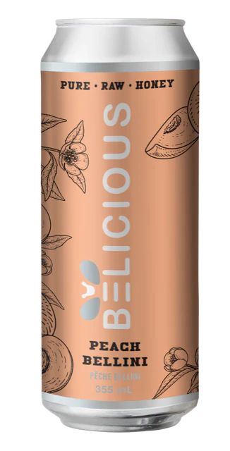 Belicious Peach Bellini Sparking Honey Beverage