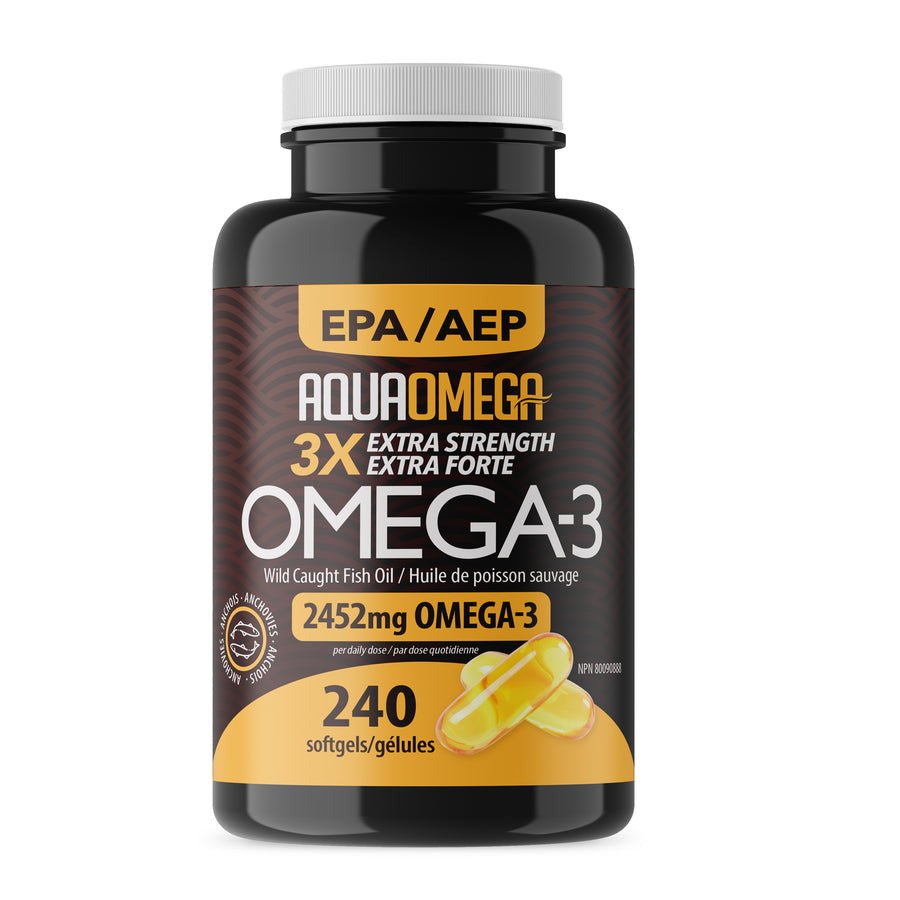 Aquaomega Standard Omega-3 Wild Caught Fish Oil Softegels