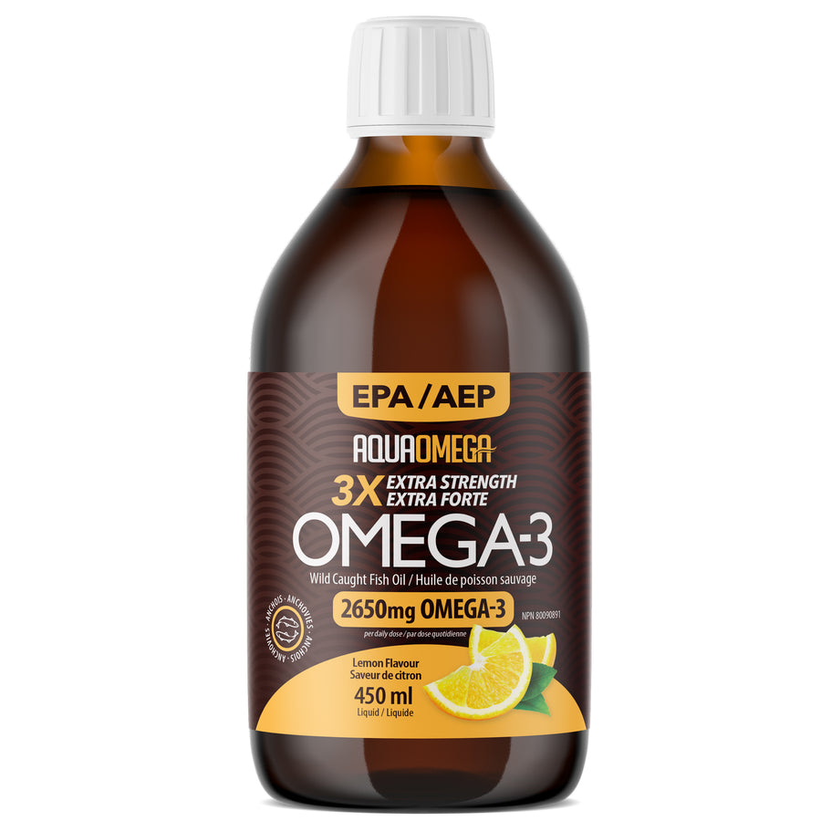 Aquaomega Lemon Standard Omega-3 Wild Caught Fish Oil