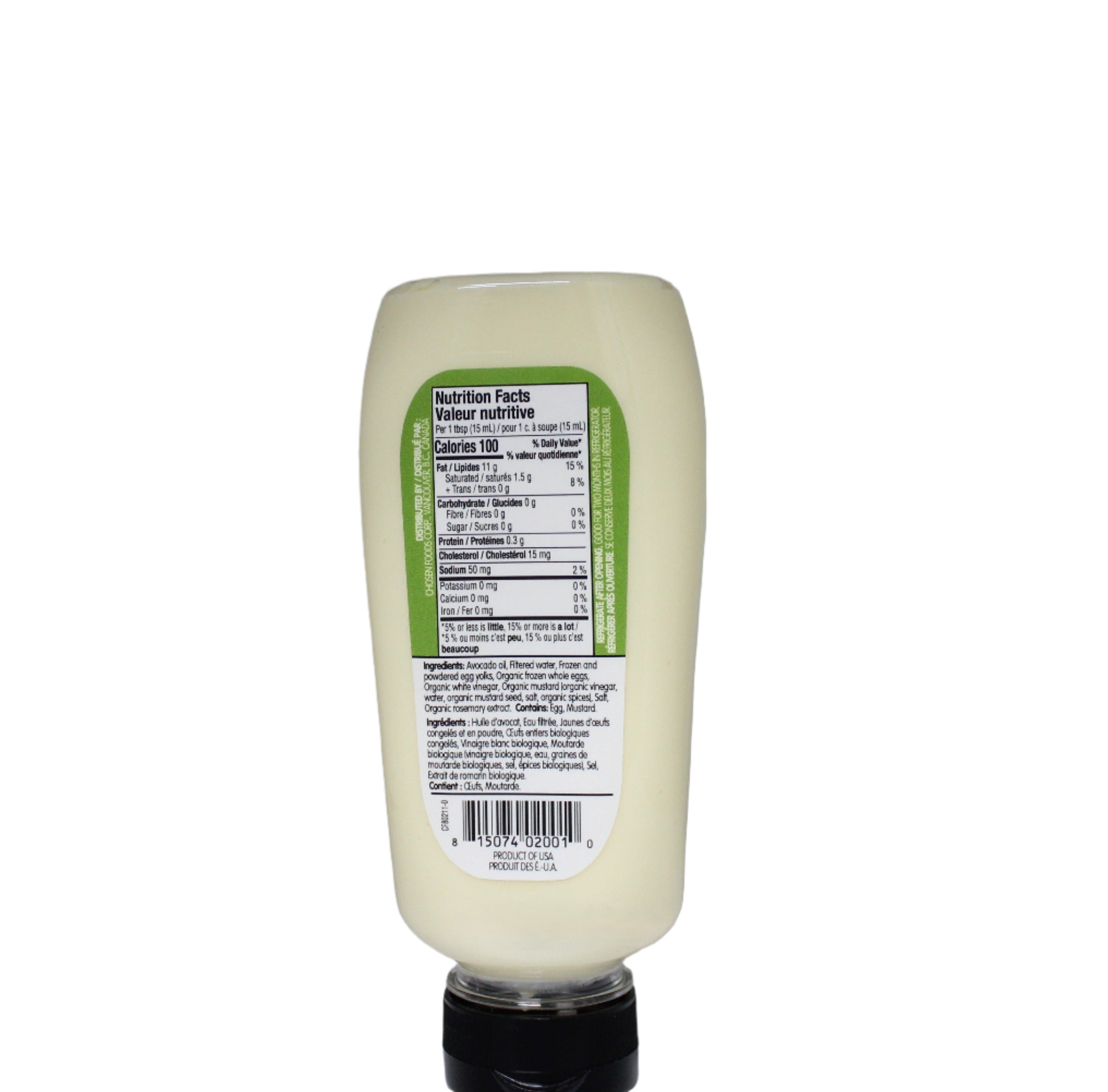 Chosen Foods Classic Avocado Oil Mayonnaise Squeeze Bottle
