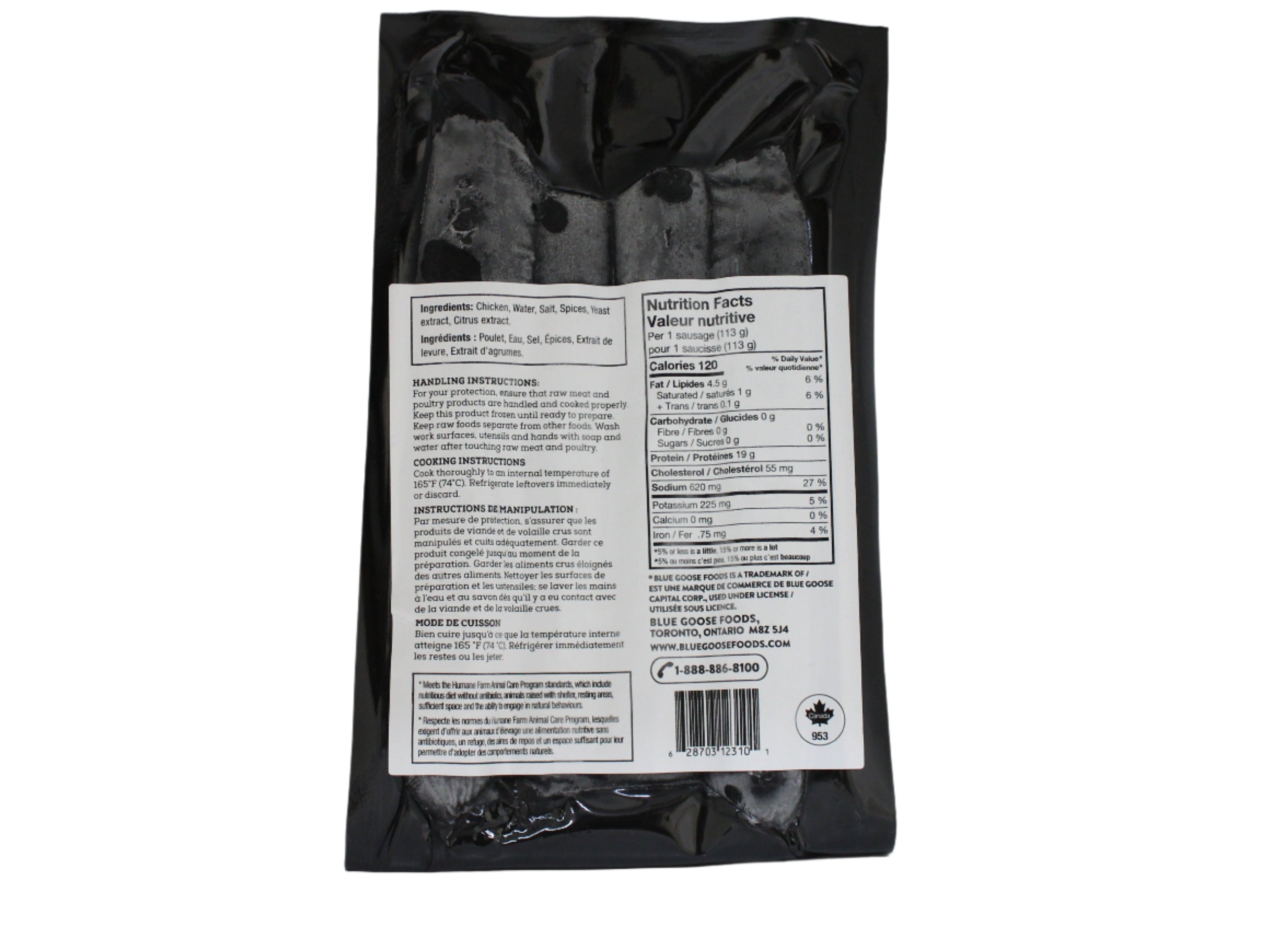 Blue Goose Salt & Pepper Chicken Sausages