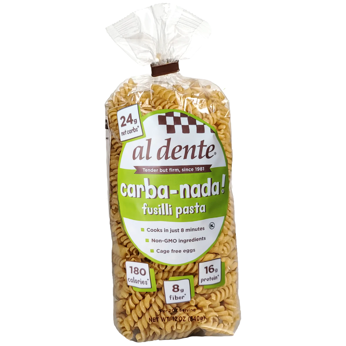 Al Dente Carba-Nada Fusilli Pasta