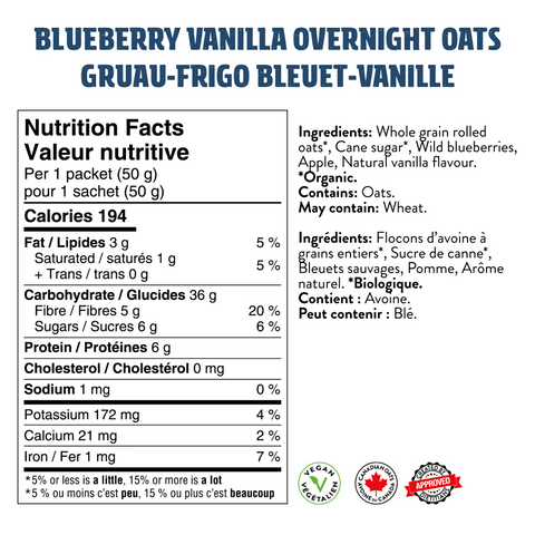 Yumi Blueberry Vanilla Overnight Oats