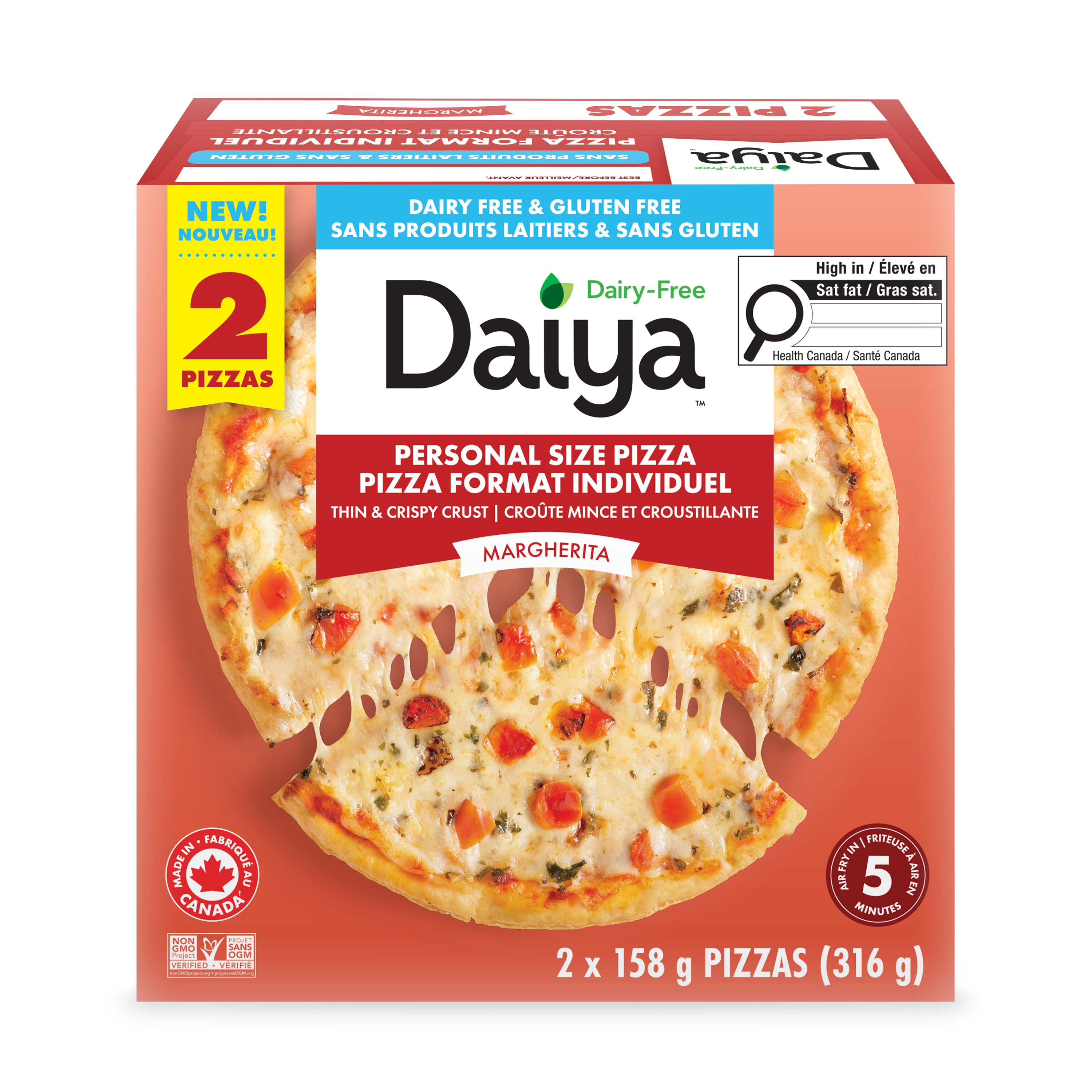 Daiya Dairy-Free Margherita Personal Pizzas