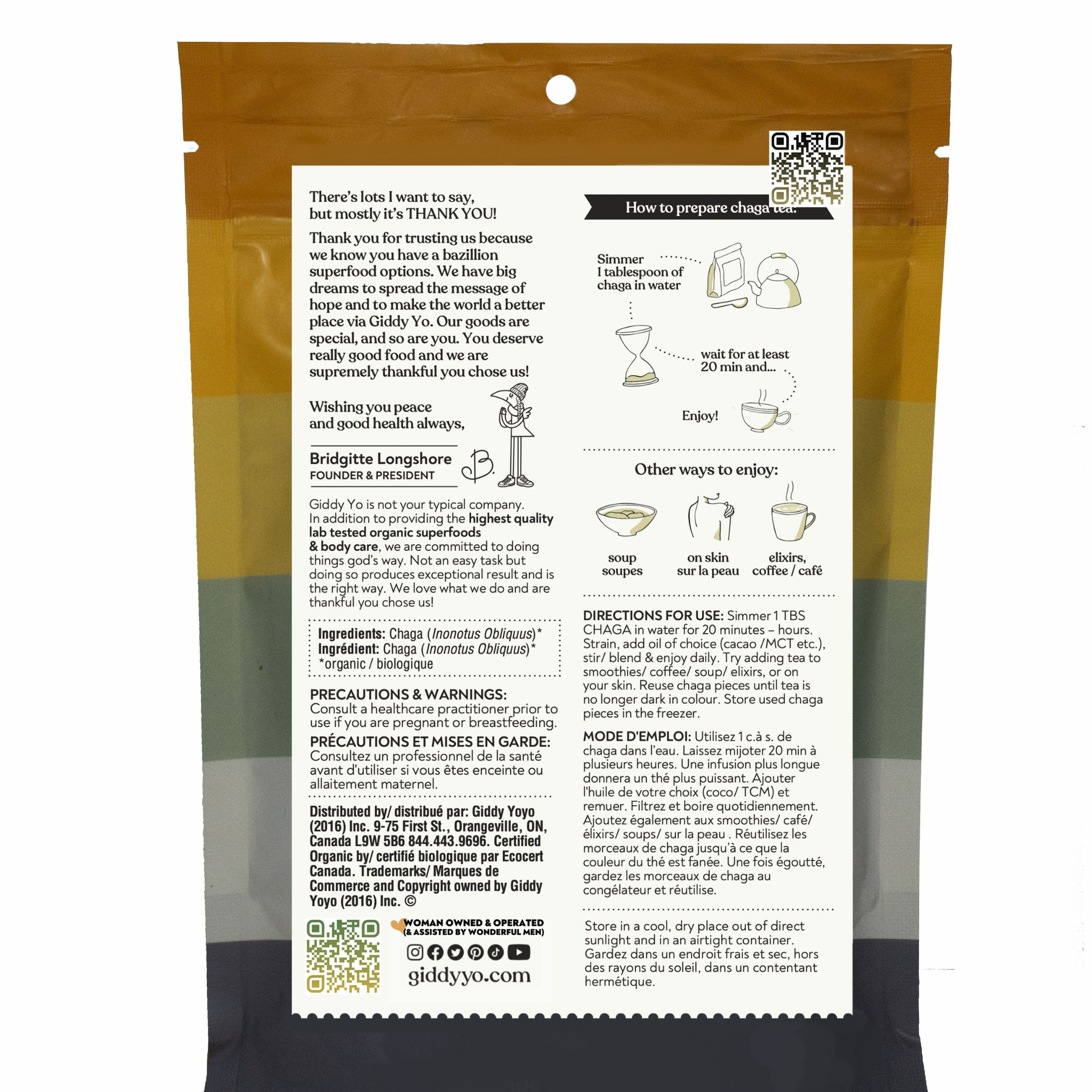 Giddy Yo Organic Chaga Tea