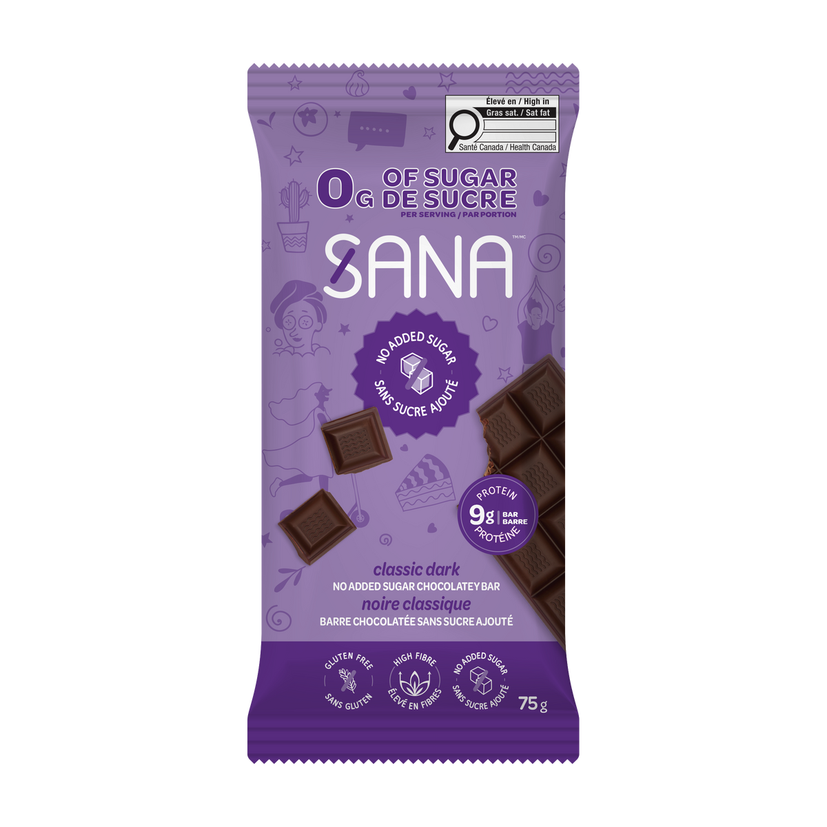 No Added Sugar Classic Dark Chocolatey Bar