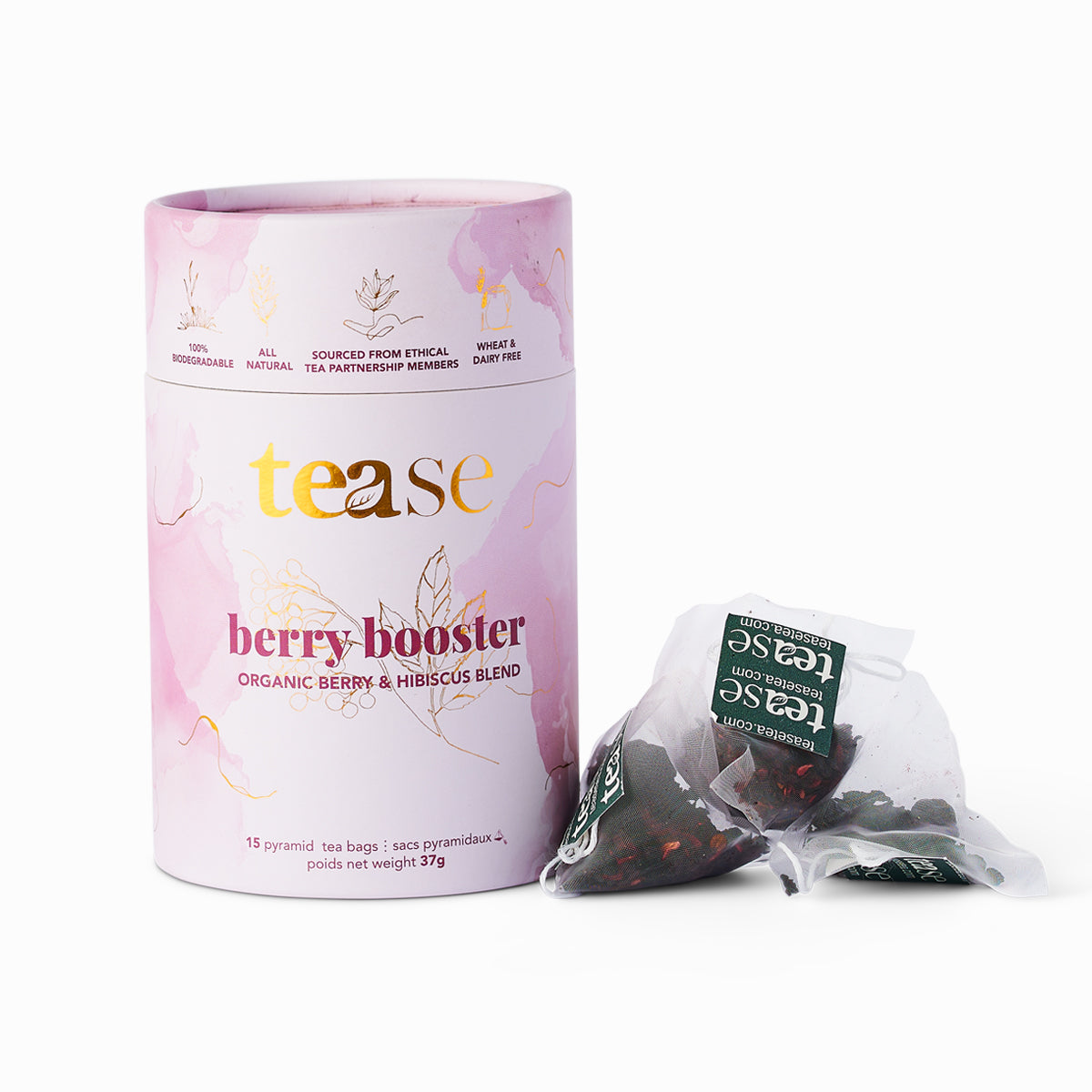 Tease Berrry Booster Organic Berry + Hibiscus Herbal Tea