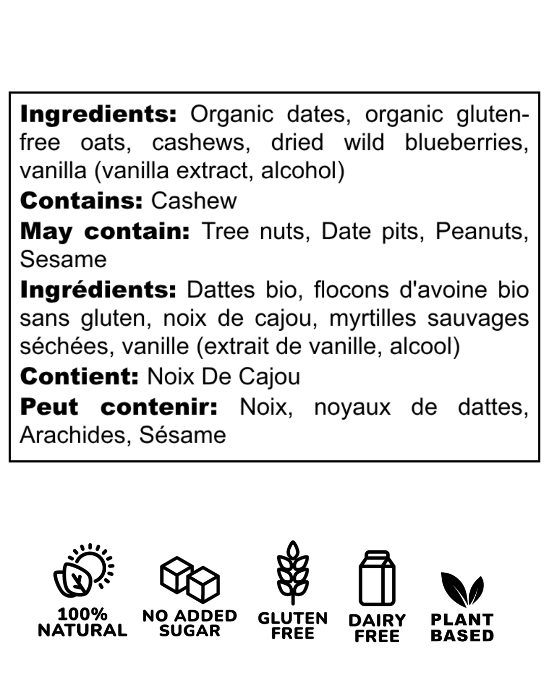 The Oat Company Wild Blueberry Energy Bar